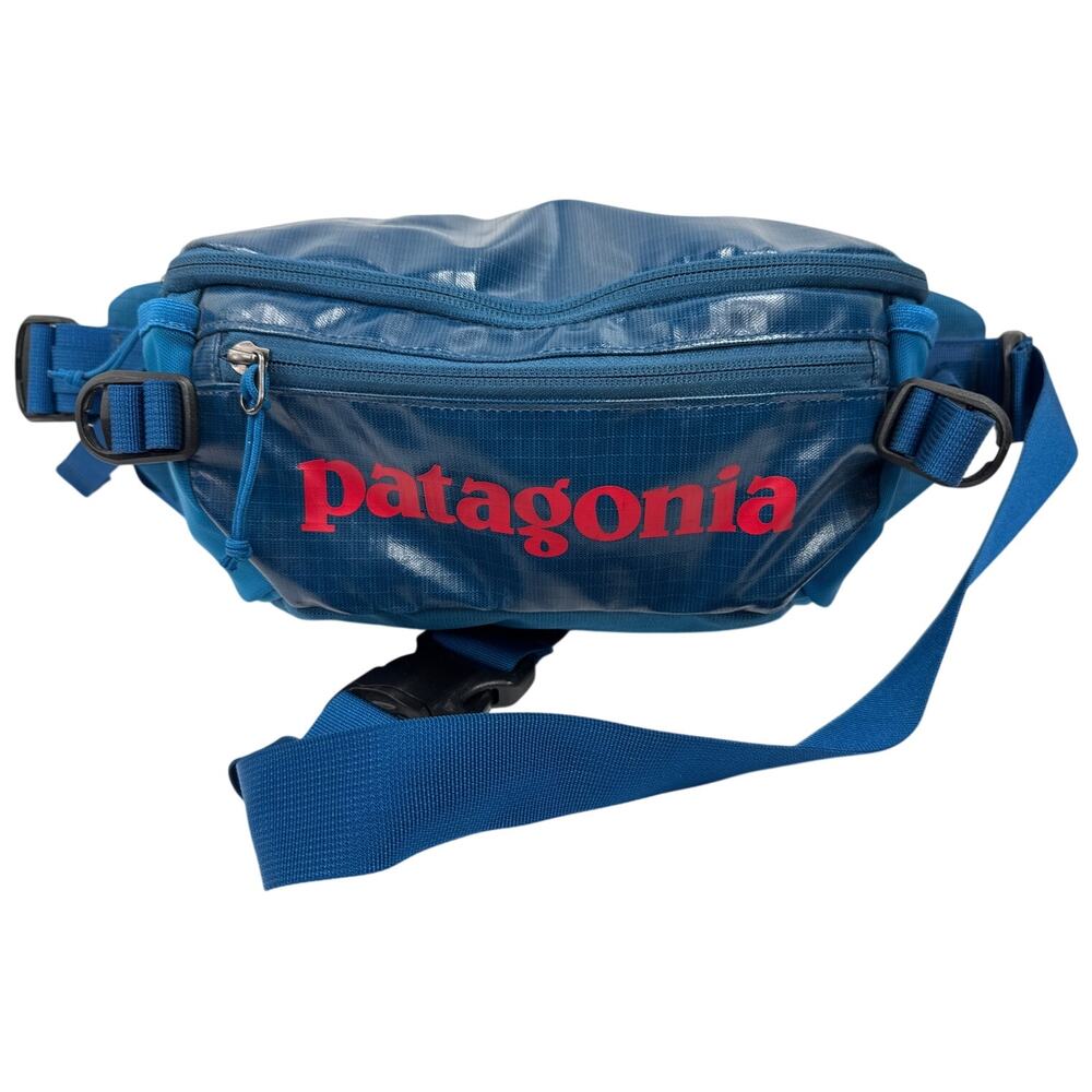 Patagonia Black Hole 5L Waist Pack Blue Red Logo Glossy Style 49280 RARE